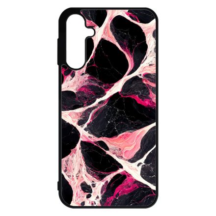Különleges fekete-fehér és pink márvány mintás Samsung Galaxy A15 4G/5G tok
