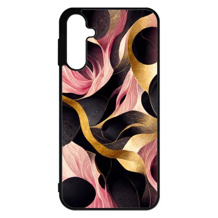 Aranyló fekete-pink márvány mintás Samsung Galaxy A15 4G/5G tok