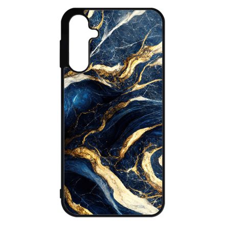 Gyönyörű kék és arany márvány mintás Samsung Galaxy A15 4G/5G tok