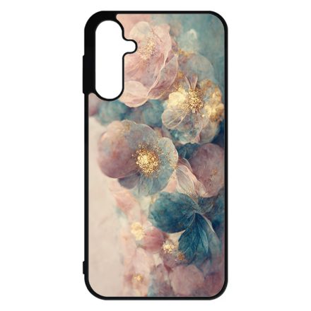 Pasztel rózsaszín és kék virágos Art Samsung Galaxy A15 4G/5G tok