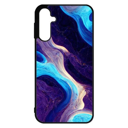A kék és lila árnyalatai márvány mintás Samsung Galaxy A15 4G/5G tok