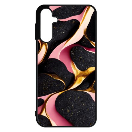 Fekete-Lila és arany mintás Art Samsung Galaxy A15 4G/5G tok