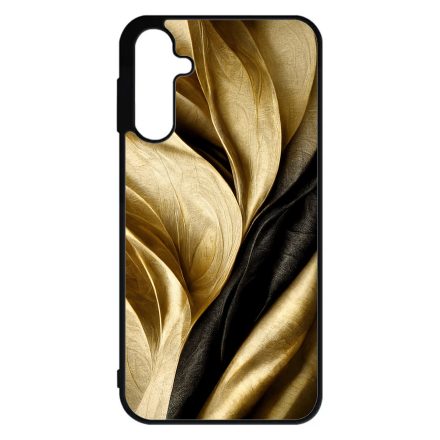 Fekete-arany mintás szatén hatású Art Samsung Galaxy A15 4G/5G tok