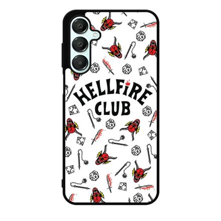 Hellfire Club - Fehér Mintás - Stranger Things Samsung Galaxy A16 4G/5G tok
