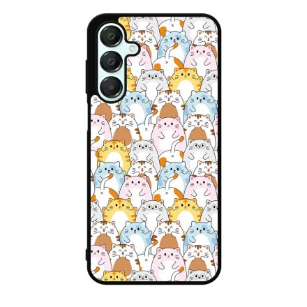 Tündéri Kawaii cica mintás Samsung Galaxy A16 4G/5G tok
