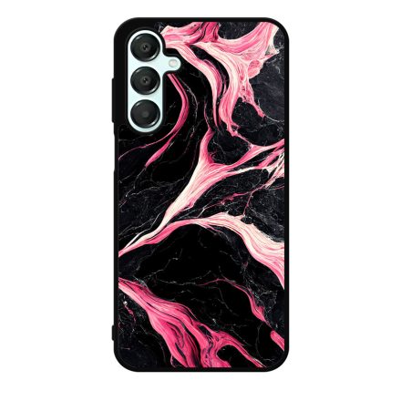 Gyönyörű fekete-pink márvány mintás Samsung Galaxy A16 4G/5G tok