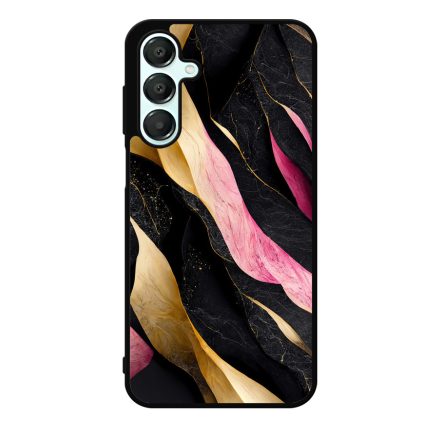 Szépséges fekete-pink és arany márvány mintás Samsung Galaxy A16 4G/5G tok