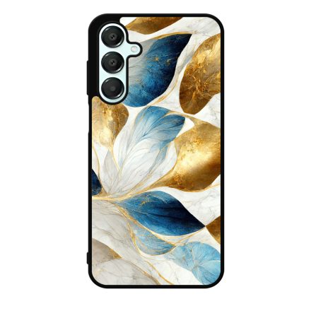 Csodaszép fehér-arany leveles márvány mintás Samsung Galaxy A16 4G/5G tok