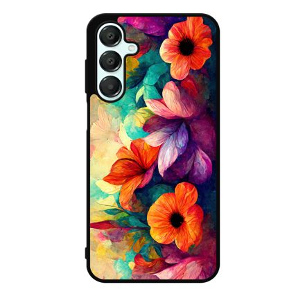 Festett hatású színes virágos Art Samsung Galaxy A16 4G/5G tok
