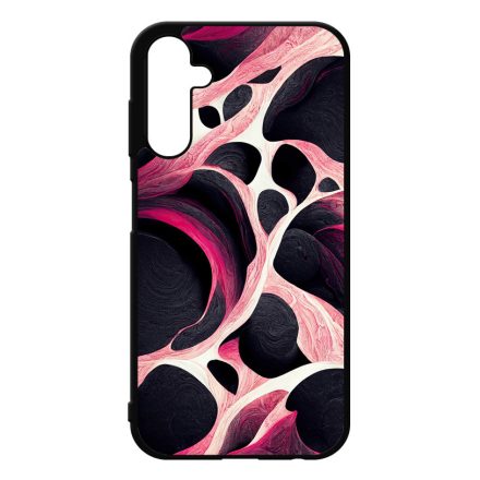 Gyönyörű fekete-fehér és pink márvány mintás Samsung Galaxy A25 5G tok