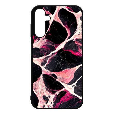 Különleges fekete-fehér és pink márvány mintás Samsung Galaxy A25 5G tok
