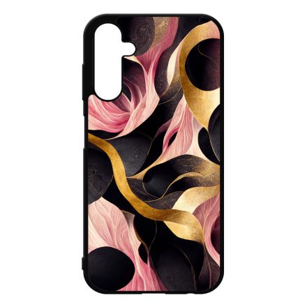 Aranyló fekete-pink márvány mintás Samsung Galaxy A25 5G tok