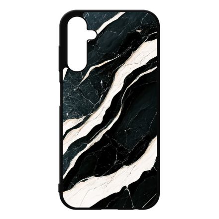 Trendi fekete-fehér márvány mintás Samsung Galaxy A25 5G tok