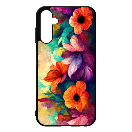 Festett hatású színes virágos Art Samsung Galaxy A25 5G tok