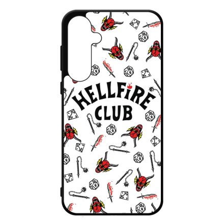 Hellfire Club - Fehér Mintás - Stranger Things Samsung Galaxy A35 tok