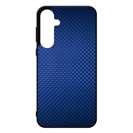 Gyönyörű kék karbon fiber mintás Samsung Galaxy A35 tok