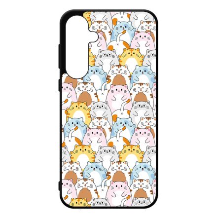 Tündéri Kawaii cica mintás Samsung Galaxy A35 tok