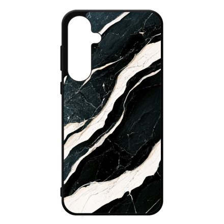 Trendi fekete-fehér márvány mintás Samsung Galaxy A35 tok