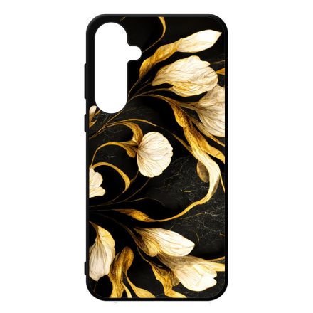 Fekete-arany kála szatén hatású Art Samsung Galaxy A35 tok