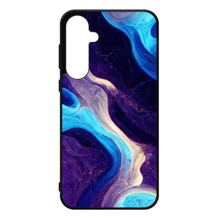 A kék és lila árnyalatai márvány mintás Samsung Galaxy A35 tok