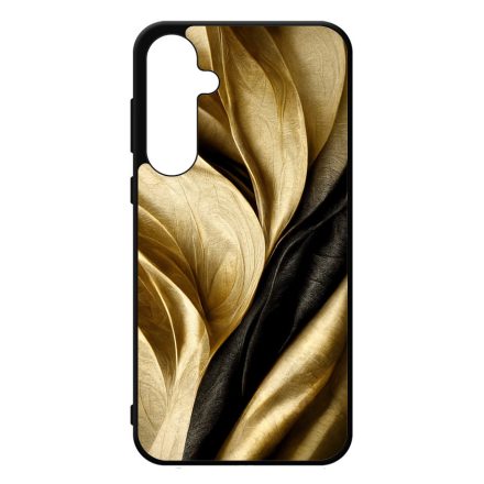 Fekete-arany mintás szatén hatású Art Samsung Galaxy A35 tok