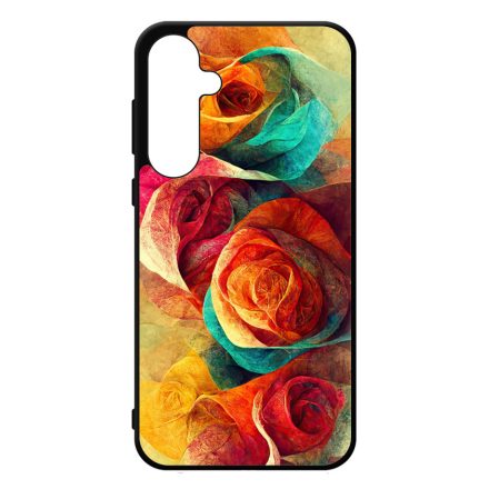 Absztrakt színes rózsák Art Samsung Galaxy A35 tok