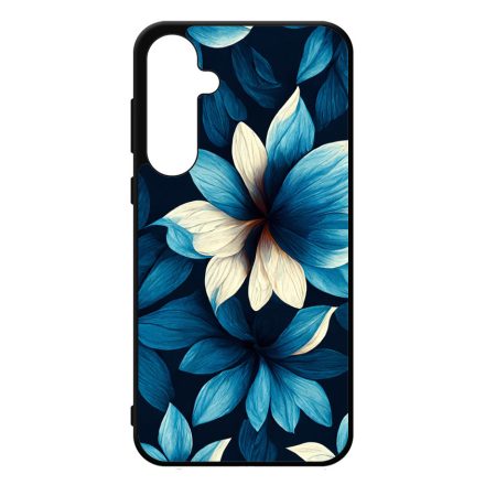 Szépséges kék virágos Art Samsung Galaxy A35 tok