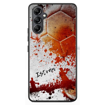 Kerd a neveddel RED kezilabda mintas Samsung Galaxy A54 5G tok