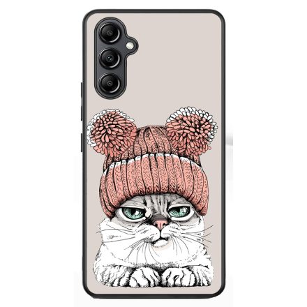 Cuki sapkás cica Samsung Galaxy A54 5G tok