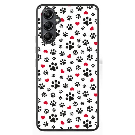 Szívecskés kutya mancs mintás Samsung Galaxy A54 5G tok