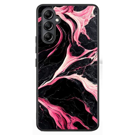 Gyönyörű fekete-pink márvány mintás Samsung Galaxy A54 5G tok