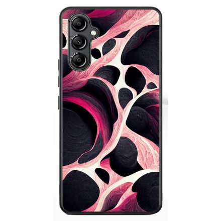 Gyönyörű fekete-fehér és pink márvány mintás Samsung Galaxy A54 5G tok