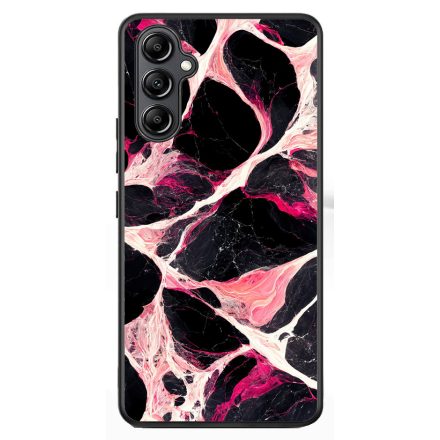 Különleges fekete-fehér és pink márvány mintás Samsung Galaxy A54 5G tok