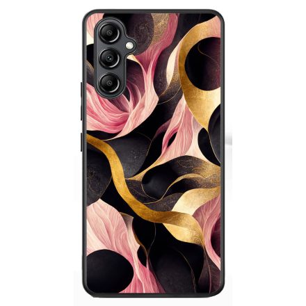 Aranyló fekete-pink márvány mintás Samsung Galaxy A54 5G tok