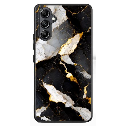 Különleges fekete-fehér és arany márvány mintás Samsung Galaxy A54 5G tok