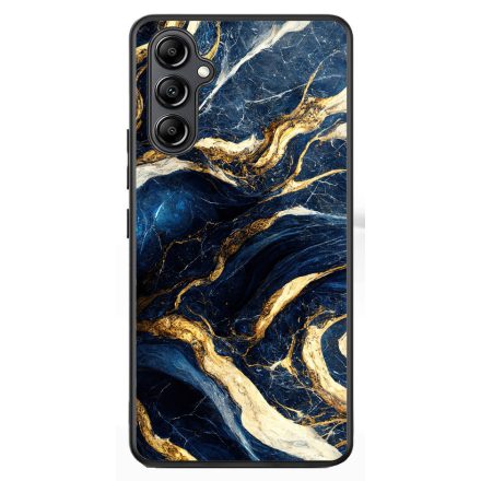 Gyönyörű kék és arany márvány mintás Samsung Galaxy A54 5G tok