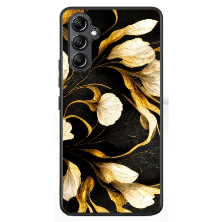 Fekete-arany kála szatén hatású Art Samsung Galaxy A54 5G tok