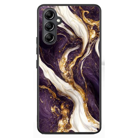 Szépséges lila-fehér és arany márvány mintás  Samsung Galaxy A54 5G tok