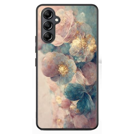Pasztel rózsaszín és kék virágos Art Samsung Galaxy A54 5G tok