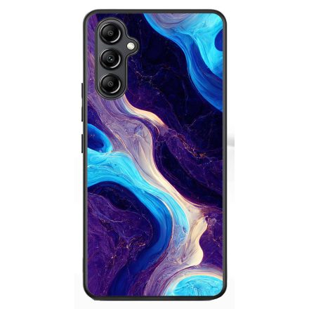 A kék és lila árnyalatai márvány mintás Samsung Galaxy A54 5G tok