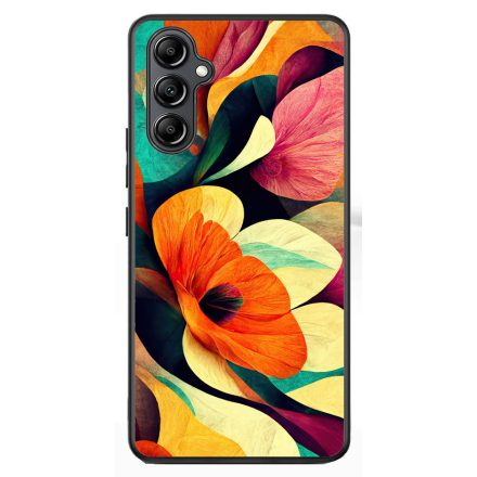 Absztrakt színes virágok Art Samsung Galaxy A54 5G tok