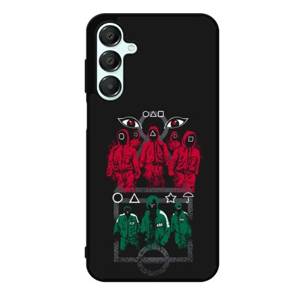 Squid Game fegyorok es a jatekosok Samsung Galaxy A55 tok