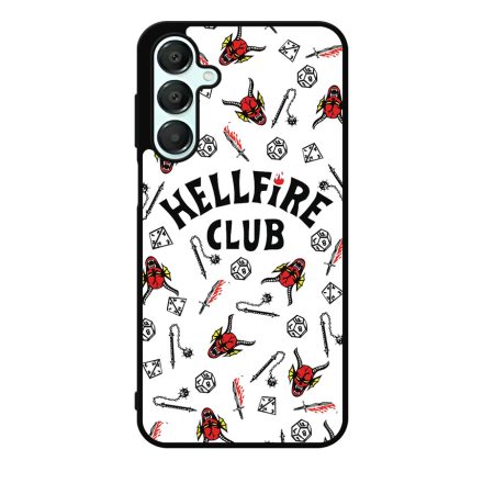 Hellfire Club - Fehér Mintás - Stranger Things Samsung Galaxy A55 tok