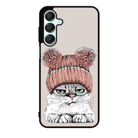Cuki sapkás cica Samsung Galaxy A55 tok