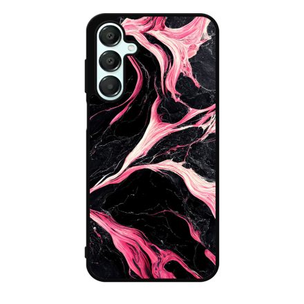 Gyönyörű fekete-pink márvány mintás Samsung Galaxy A55 tok