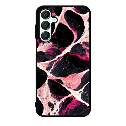 Különleges fekete-fehér és pink márvány mintás Samsung Galaxy A55 tok