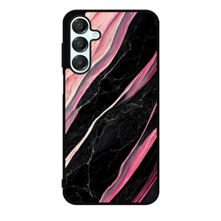 Luxury fekete-pink márvány mintás Samsung Galaxy A55 tok