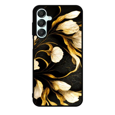Fekete-arany kála szatén hatású Art Samsung Galaxy A55 tok