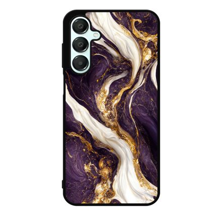 Szépséges lila-fehér és arany márvány mintás  Samsung Galaxy A55 tok