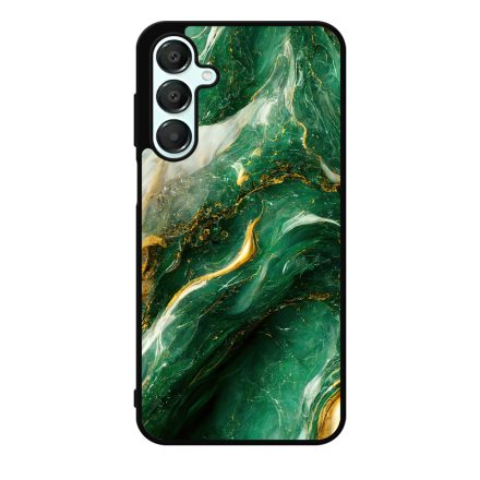 Smaragd zöld és arany márvány mintás  Samsung Galaxy A55 tok
